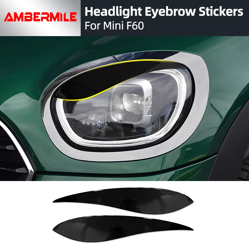 

Глянцевая крышка автомобильных фар из АБС-пластика, брови, передняя лампа, декоративная наклейка, веки для MINI Countryman 2017, 2018 2019-2023 F60