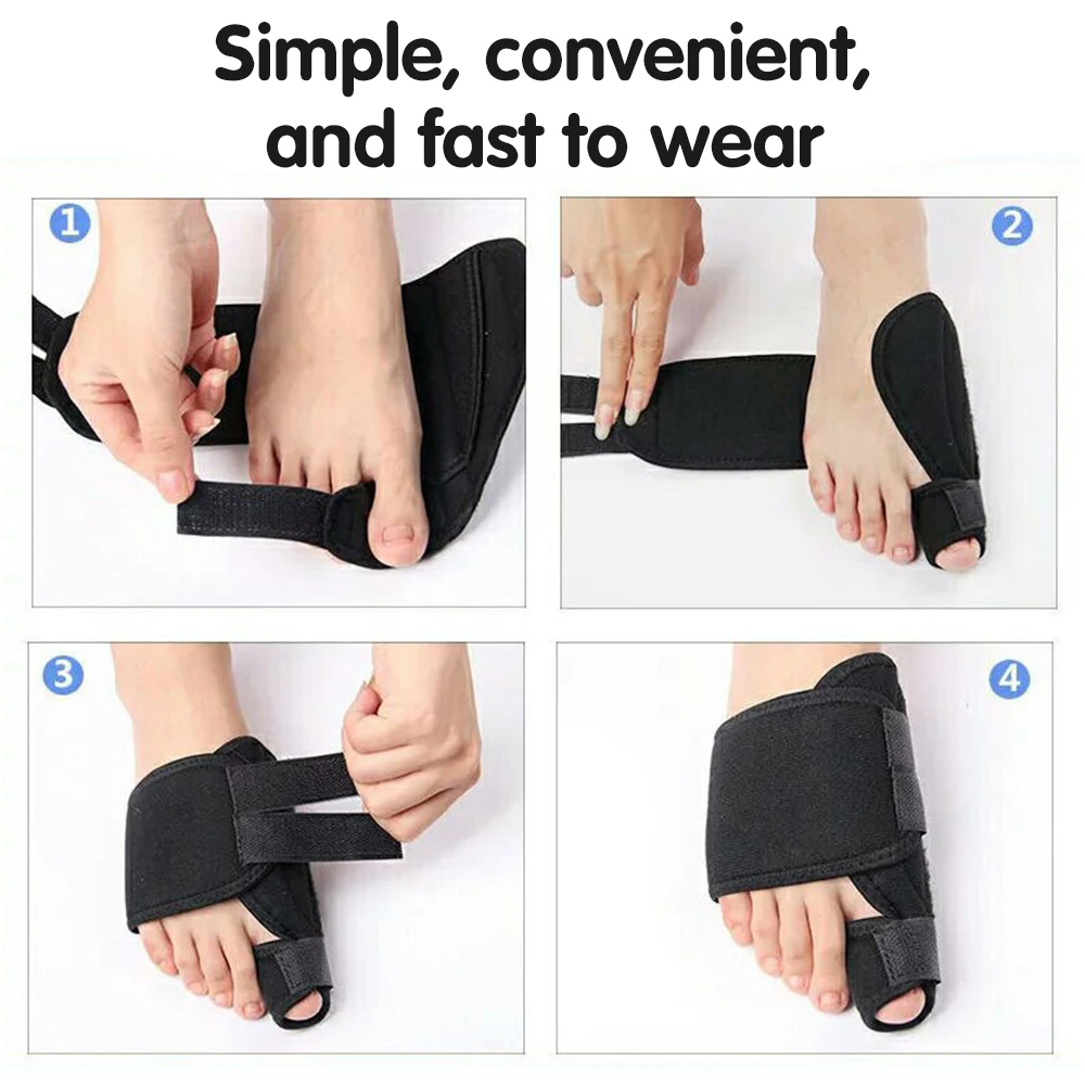 1 Paar Verstelbare Zachte Bunion Spalken Brace Grote Teen Stijltangen Afscheiders Teen Bretels Teen Correctie Spalk