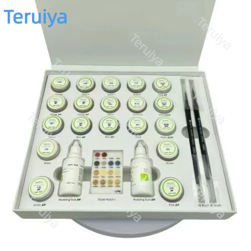 Professional Aidite Biomic Basic Set | Glaze Paste, External Stain Paste & Adjusting Liquid, Green Model