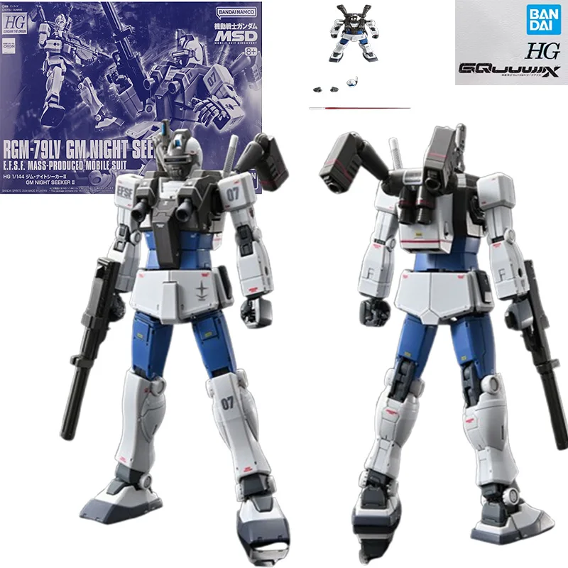 

Original Bandai RGM-79LV GM NIGHT SEEKER II HGGundam Anime Action Figure Collectible Assembly Model Toys Ornaments Gift Children