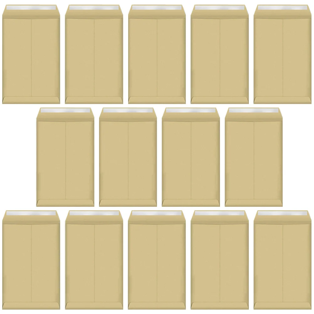 Bolsas de archivo de papel Kraft multifuncionales, tamaño de sobre C4, sello adhesivo fuerte, almacenamiento de documentos ecológico para negocios, 25 uds.