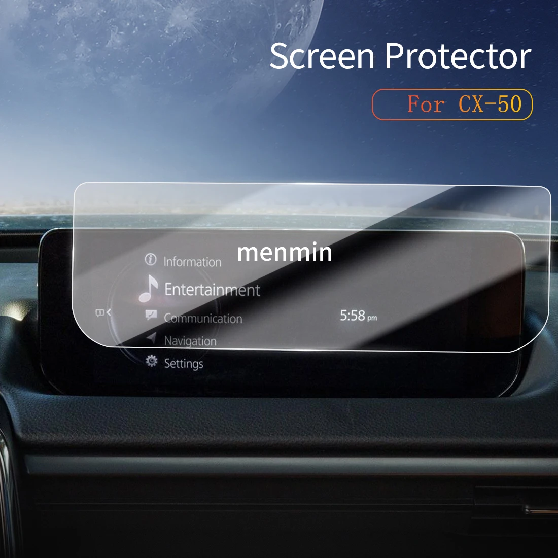 

Автомобильные наклейки Dash Carplay, зеркало, Защитная пленка для экрана, Защитная пленка из закаленного стекла, автомобильные аксессуары для 25 MAZDA CX-50