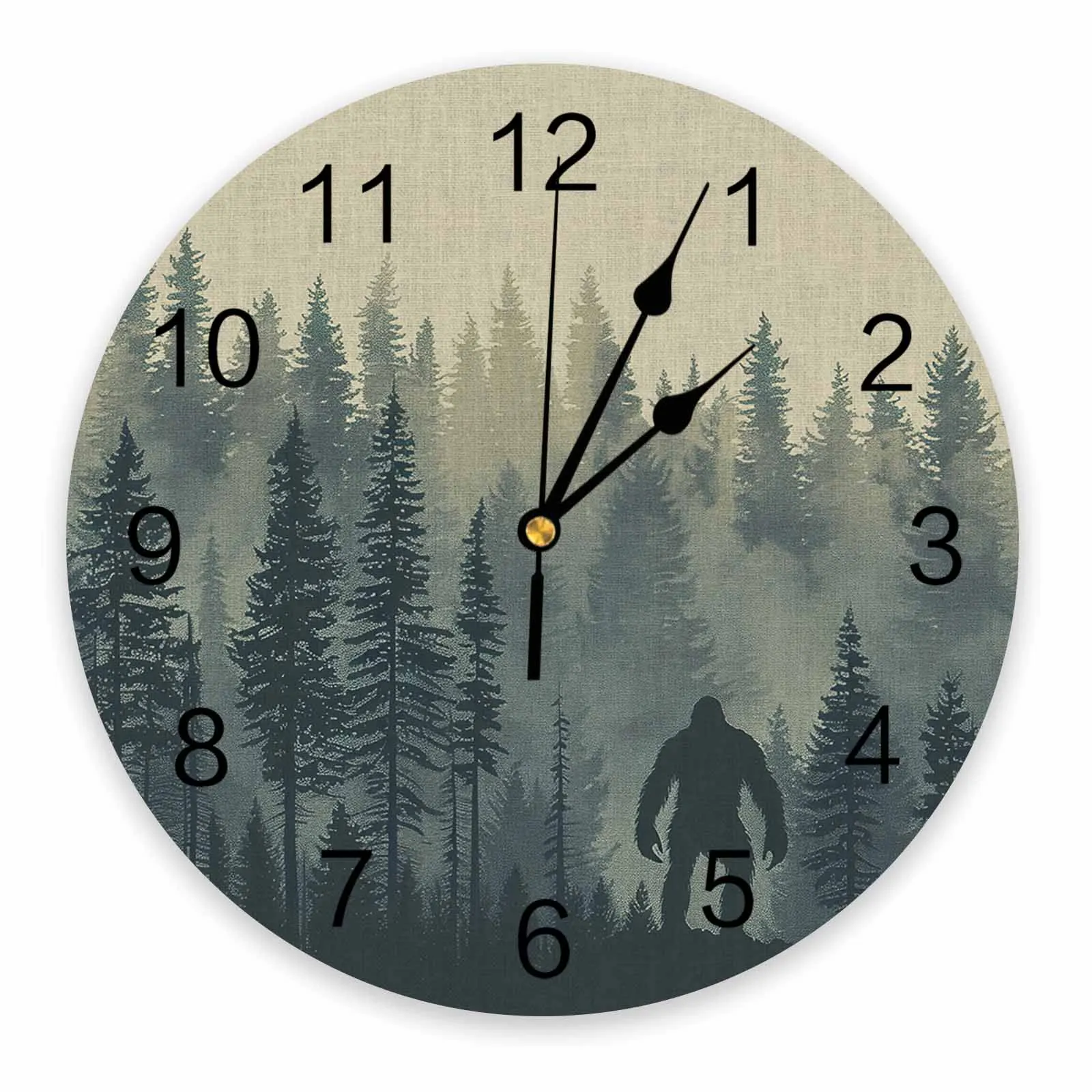 Forest Trees Chimpanzees PVC Wall Clock Bedroom Decoration Wall Clock Modern Design Home Decore Wall Digital Clock