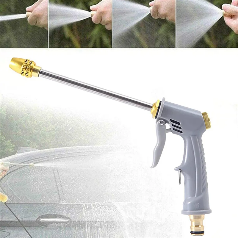 High Pressure Water Hose Nozzle Long Spray Nozzle Garden Hose Car Wash, Suitable for Cleaning Your Home, Car, Garden