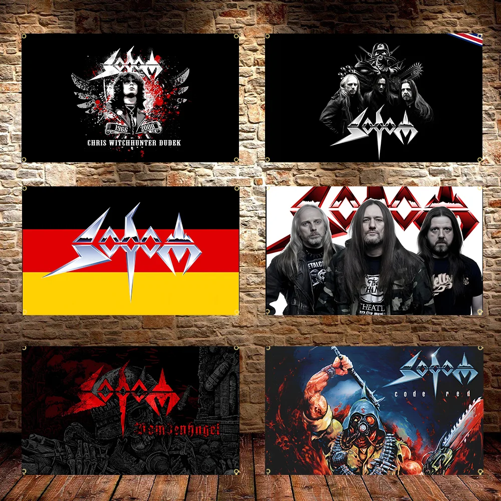 S-Sodoms Flag Germany Thrash Metal Band applicable to Polyester Printed Home or Outdoor Decoration flag