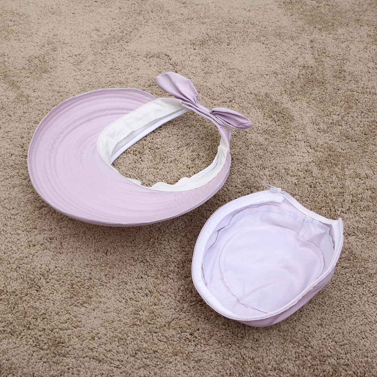 

Foldable Sun Hat 2-Style Wide Brim Adjustable Hook Loop Uv Protection Visor Summer Outdoor Jujube Red