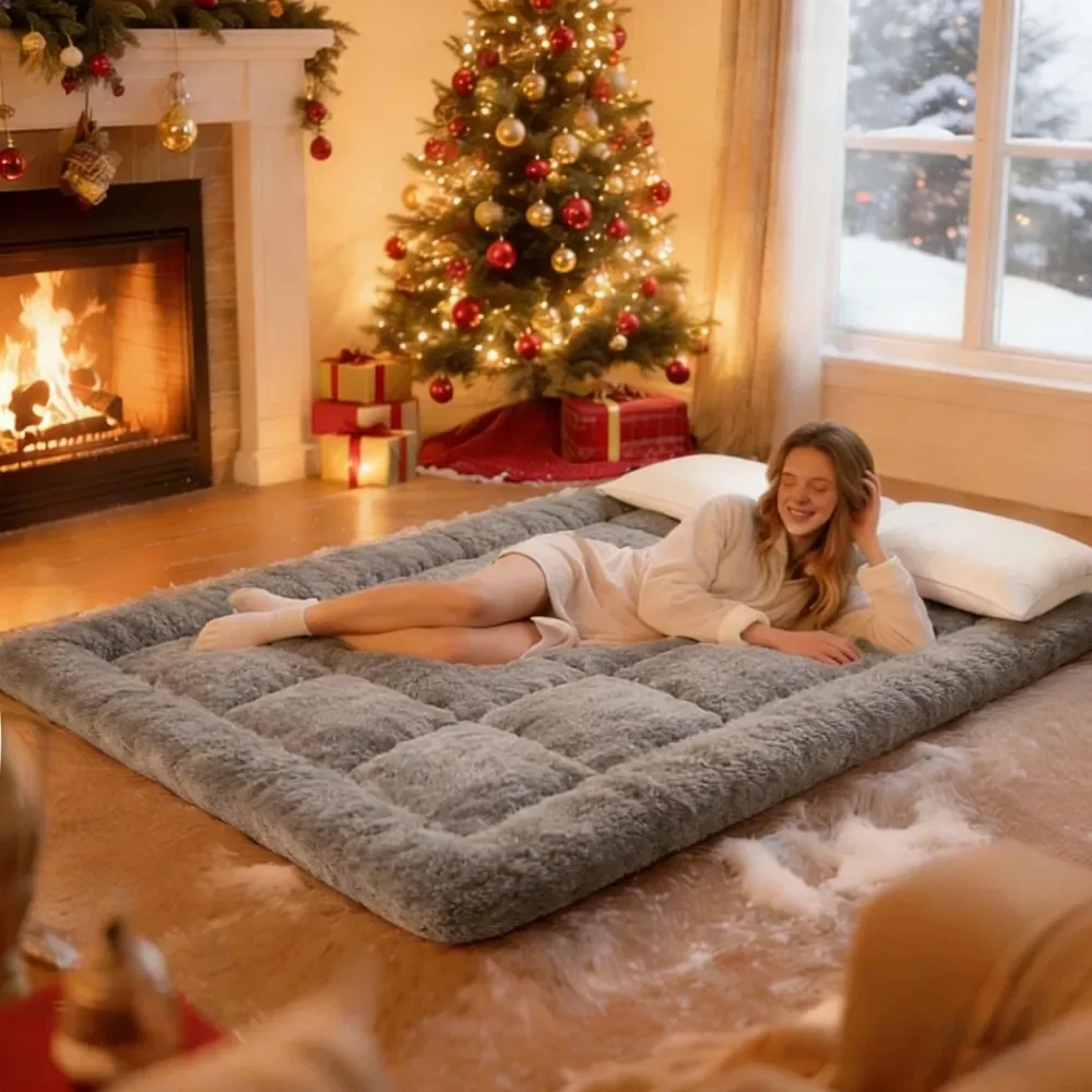 

And Fluffy Floor Mattress Foldable Sofa Mattress, Thickened Tatami Mattress Sleeping Pad, Ideal For Christmas Decorations, Camp