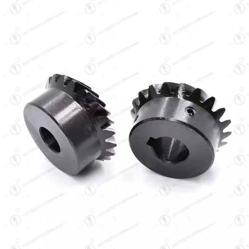 

1.5 Module 25-tooth high-precision pinion gear 1:1 speed ratio precision spiral bevel gear 45 steel hardened spur gear