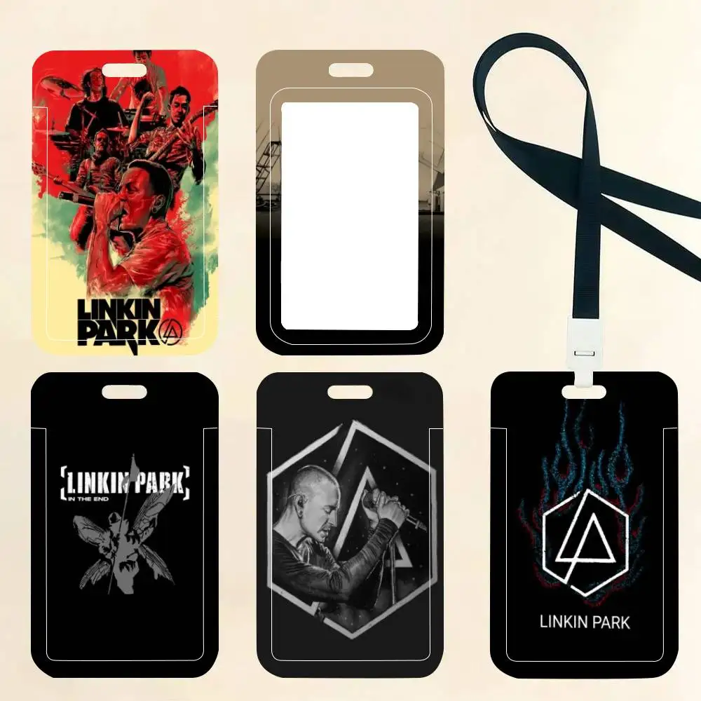Band L-Linkin From Zero P-Park ID Card Holder Neck Strap Pendant Door Badge Holder Lanyards Keychain Work Credential Case Gift
