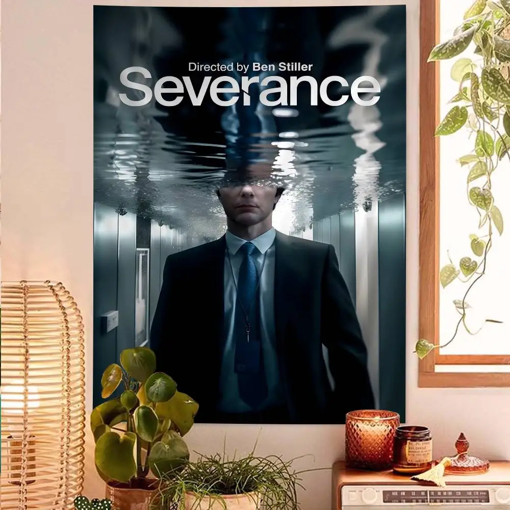 TV Show Severance Cartoon Tapestry Art Science Fiction Room Home Decor Wall Hanging Home Decor