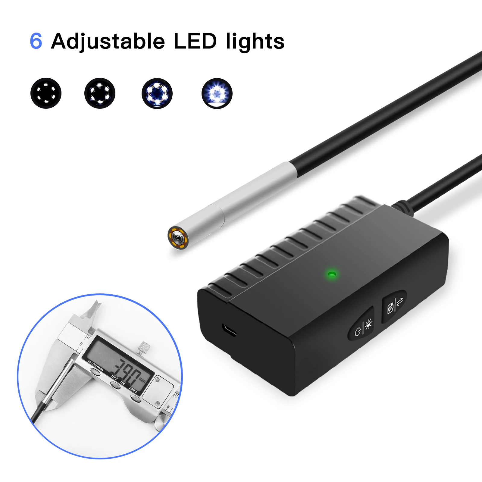 3.9MM 2MP 1080P Wireless WIFI Endoscope Inspection Otoscope Camera CMOS Borescope For Android&ISO Smart Phone Digital Microscope