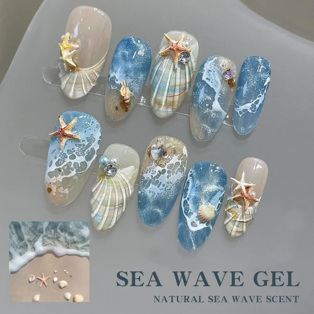 NAIL Wave Gel per unghie Sbavature veloci Speciale Halo Dye Nail Art Bubble Hole Gel 6 colori per Marmo Wave Nail Art per Nail Salon