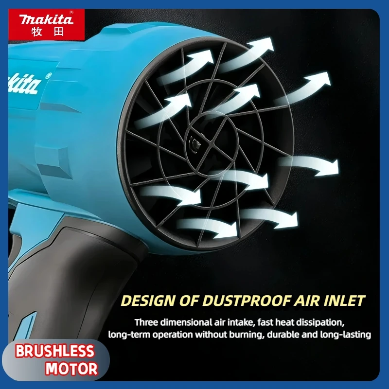 ماكيتا 30000 دورة في الدقيقة منفاخ عنيف توربو مروحة نفاثة 18 فولت منفضة هواء كهربائية سرعة الرياح توربو قابلة للشحن مع أداة تنظيف السيارة الخفيفة