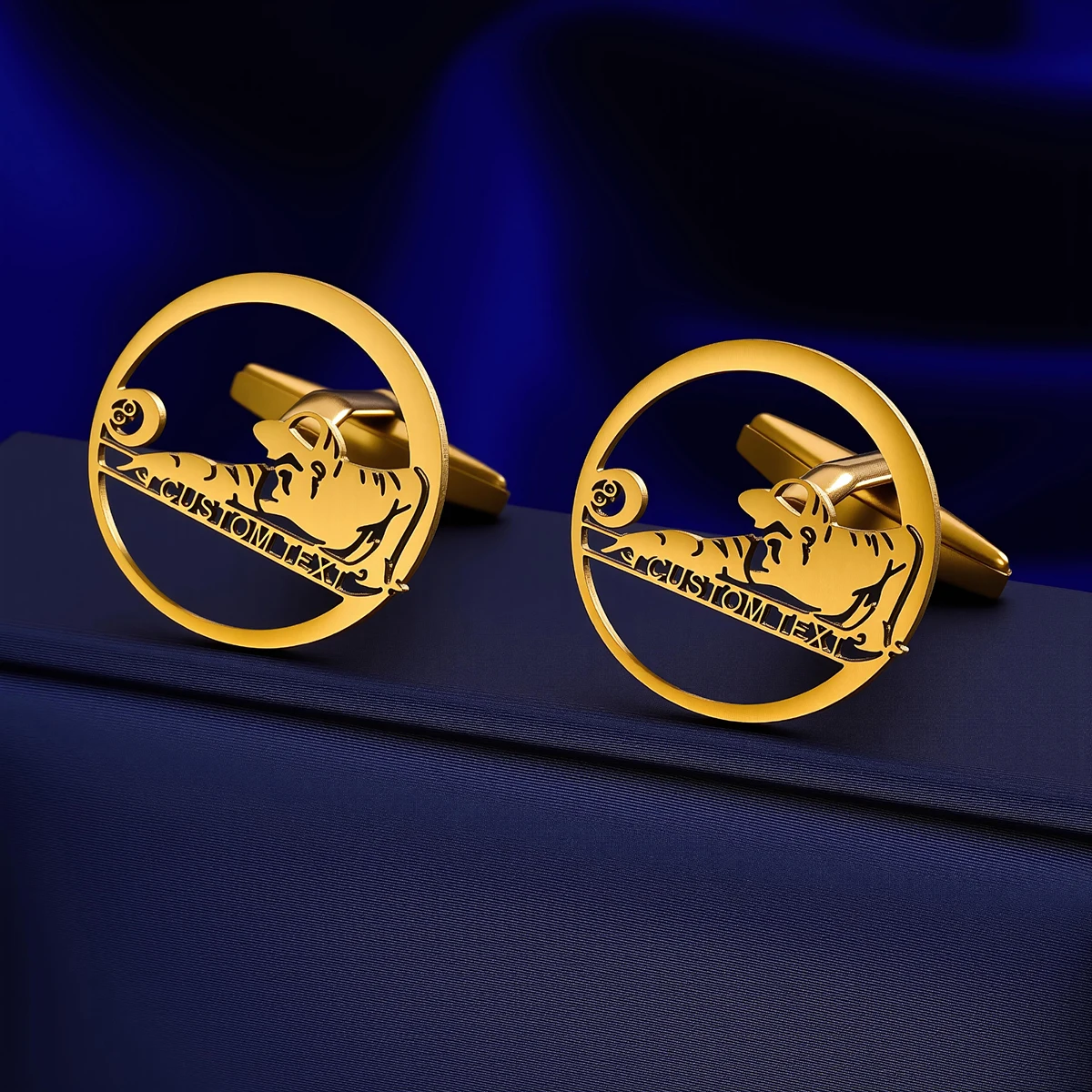 Custom Round Monogram Letter Cufflinks For Men Personalized Stainless Steel Logo Cufflinks Letters Men's Weddings Jewelry