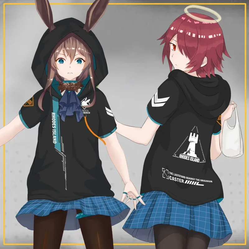 Juego Arknights Rhodes Island Sudadera con capucha Cosplay Caster Amiya Guard Lappland Sniper Abrigo con cremallera Sudadera con capucha Prendas de abrigo Topss; 3'
