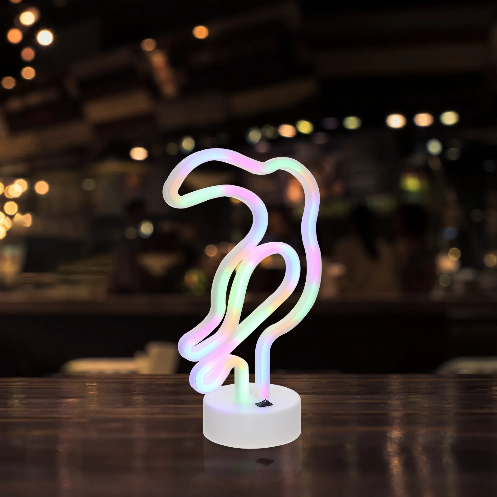 Eggplant Parrot LED Neon Night Light Decor for Bedroom Table Desk Shelf Mantle Romantic Fairy Tale Lighting Effect Neon Sign