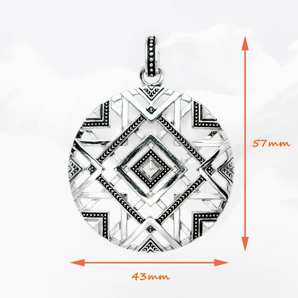 Pendant Africa Ornaments,925 Sterling Silver Glam Jewelry Europe Style Bijoux Necklace Accessories Gift For  Soul Woman Men