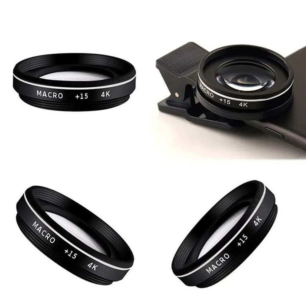 Professional Photography Phone Camera Lens 37MM 15X Macro Lens 4K Macro Lens Accessories For Smartphone For Diamond Jewelry