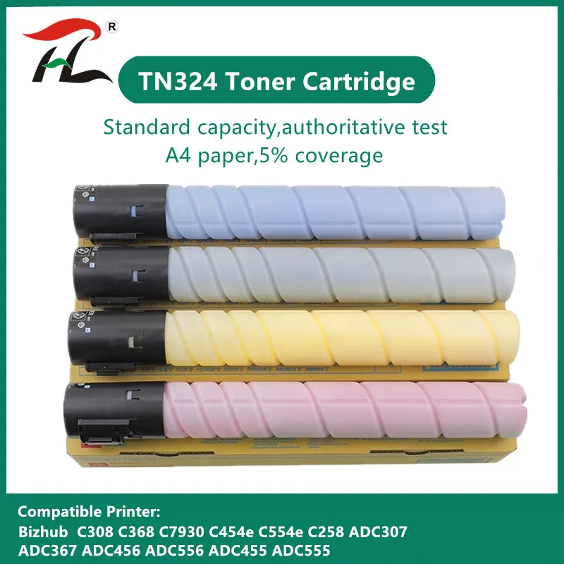 Compatible TN324 TN-324 toner cartridge For Konica minolta bizhub C258 C308 C368 C454 C454e C554 C554e