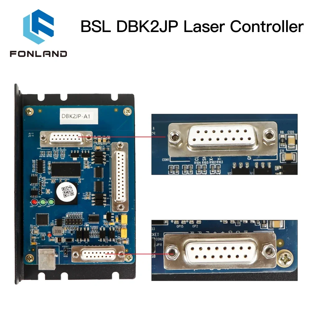 Fonland DBK2JP 4 IN 1 Laser Control Controller with BSLAPP Software for Fibre Mopa UV CO2 Laser Marking Machine Extended Axes