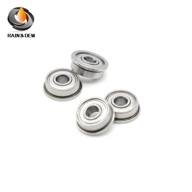 10PCS FR2-5ZZ Flange Bearing 3.175*7.938*3.571 mm 1/8