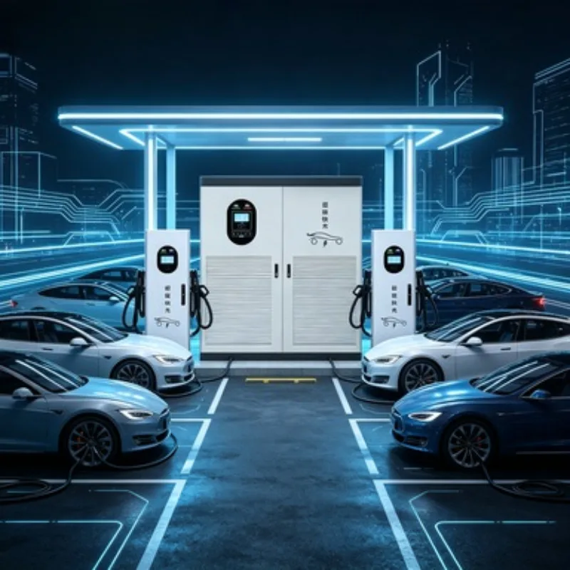 200kW DC Ultra Fast Charging Pile EV Charger CCS2 Double Gun for Electric Bus Logistics Center
