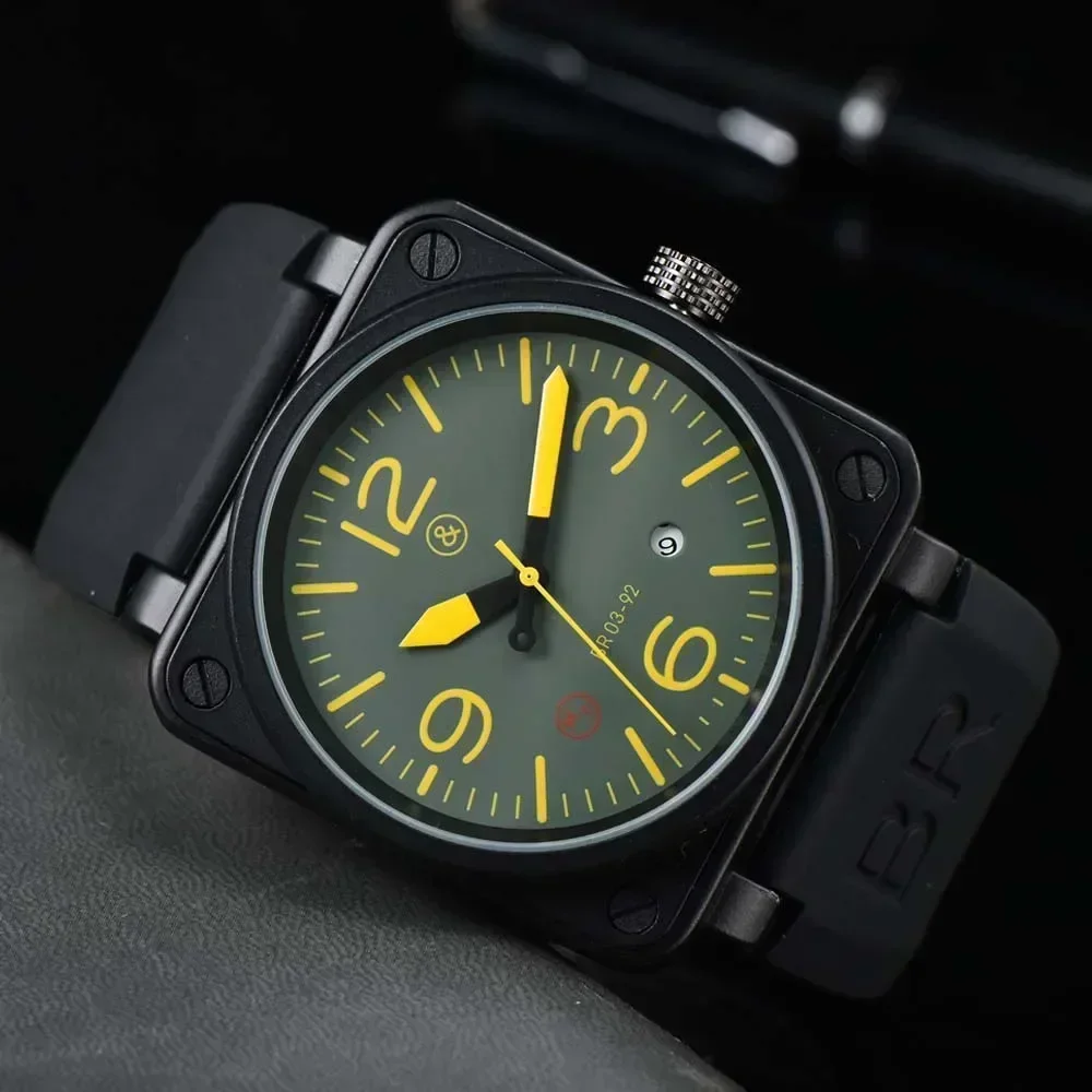 أفضل AAA 888 التمويه سوبر جيدة العلامة التجارية الأصلية الساعات للرجال جودة عالية مربع التلقائي ساعة ميكانيكية الساعات الذكور