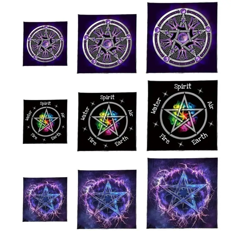 652F Star Symbol Tarots Tablecloth Astrology Witchcrafts Deck Cloth Decoration