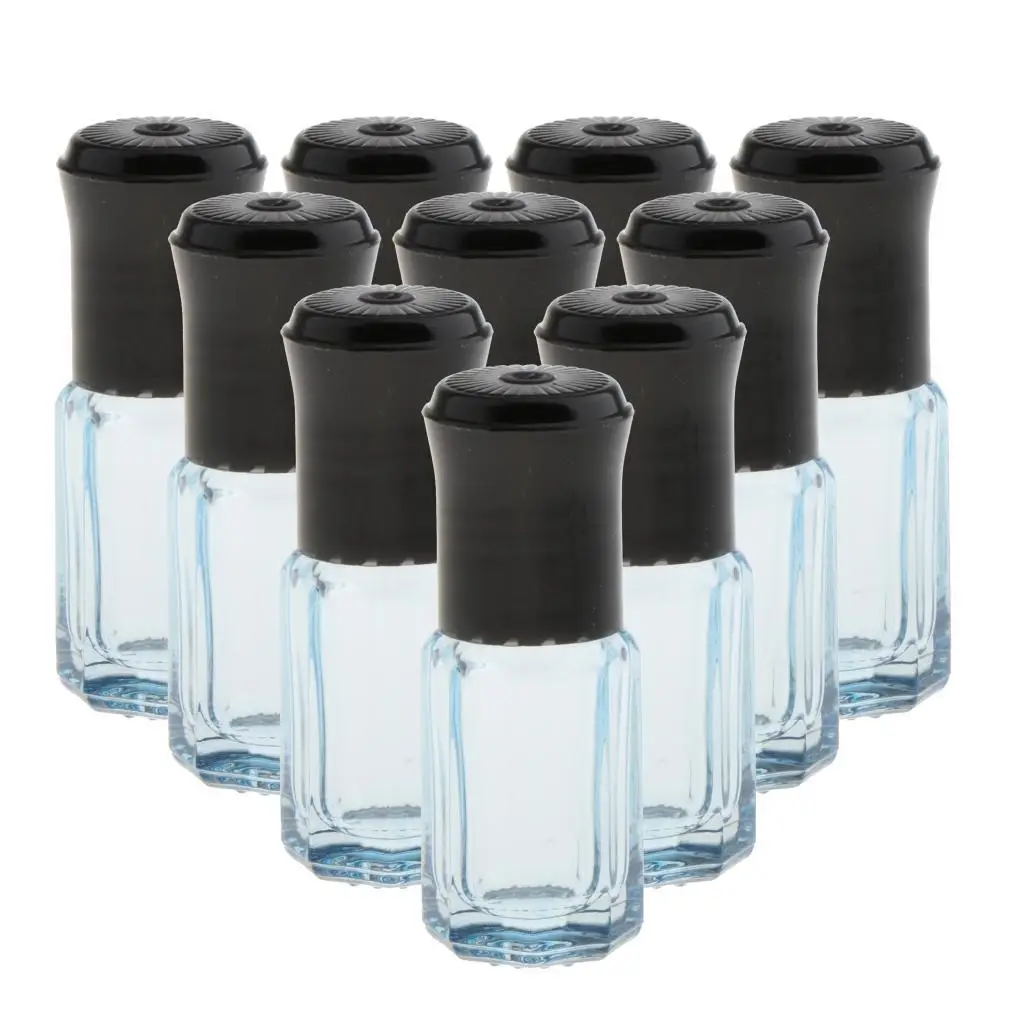 10 Pieces 3ml Glass Roller Bottles Travel Roll on Bottles Liquid Containers