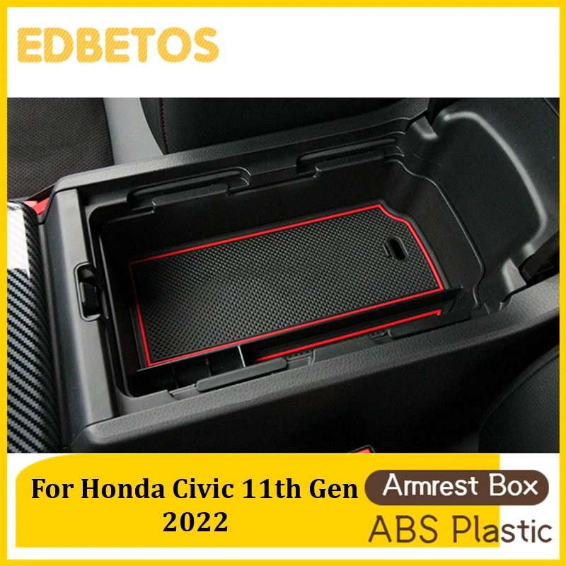 

For Honda Civic 11th Gen 2022 2023 Car Accessories Center Storage Box Arm Rest Armest Glove Holder Plate Car Container Organizer