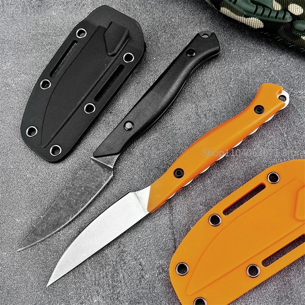 

Мини-нож с фиксированным лезвием и ножнами, каменное лезвие, высокопрочный охотничий нож для улицы, EDC, инструмент для кемпинга, пешего туризма, рыбалки, подарок