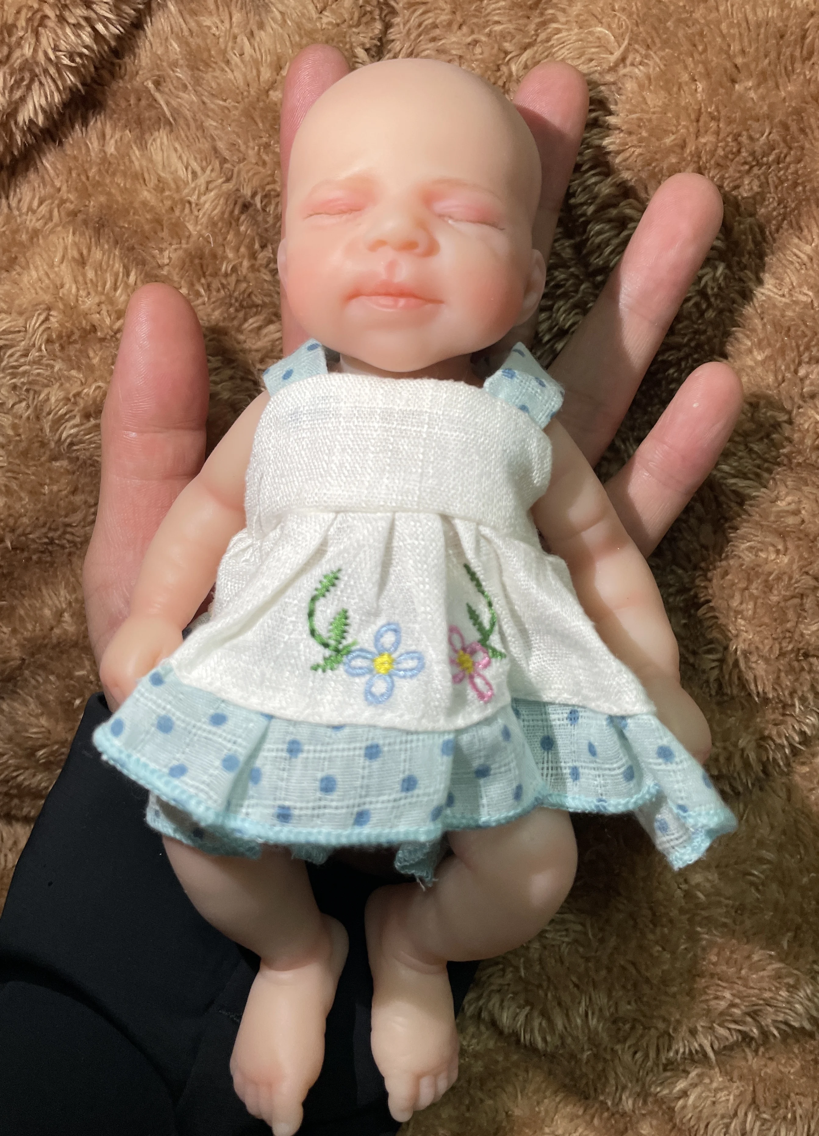 20 سنتيمتر النوم تولد من جديد الطفل في البلاتين سيليكون-التعبير الهادئ ، هيبوالرجينيك فائقة النعومة الجسم طبعة محدودة الفن دمية #2