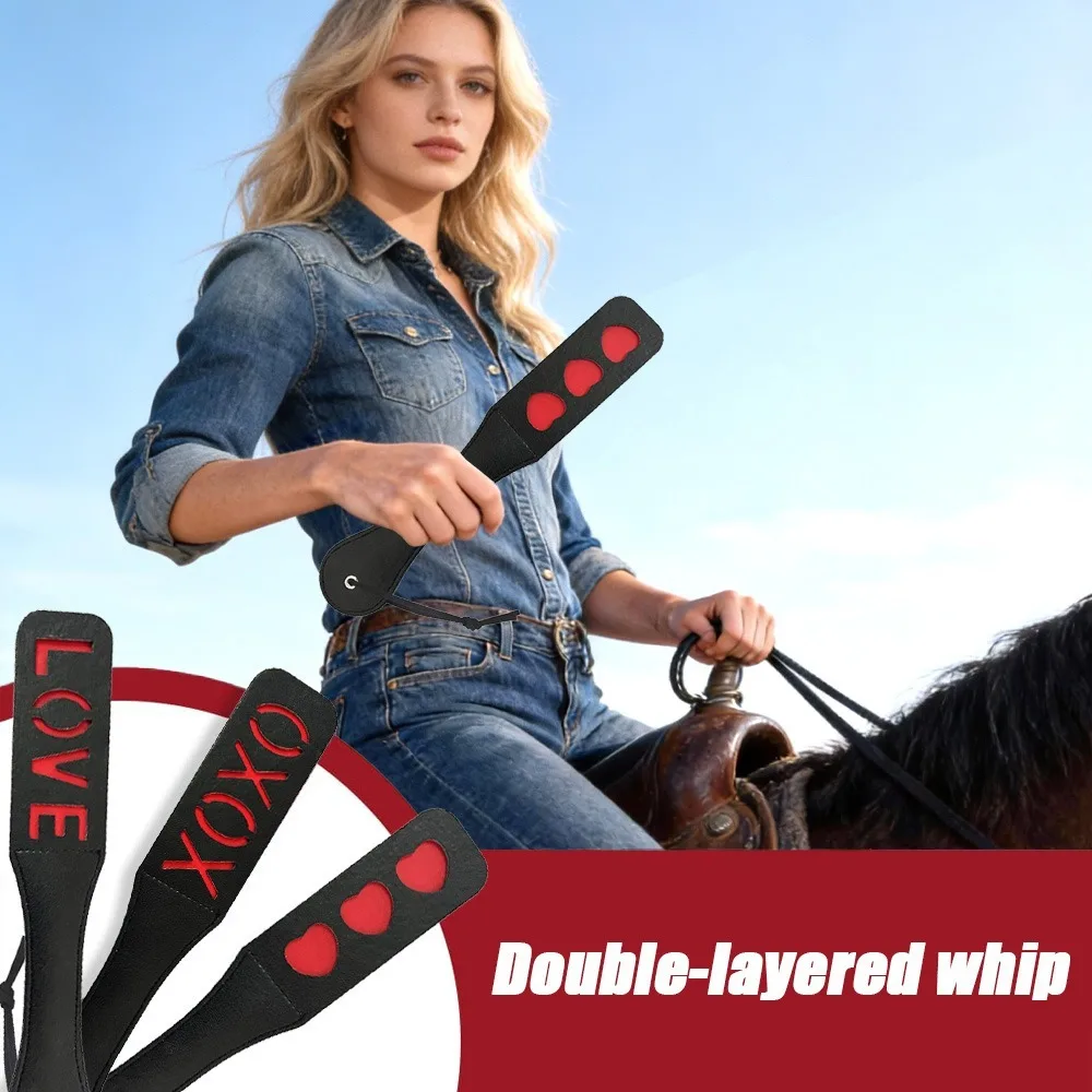 One Faux Leather Soft-handled Short Whip for Equestrian Training, Suitable for Birthday Gifts