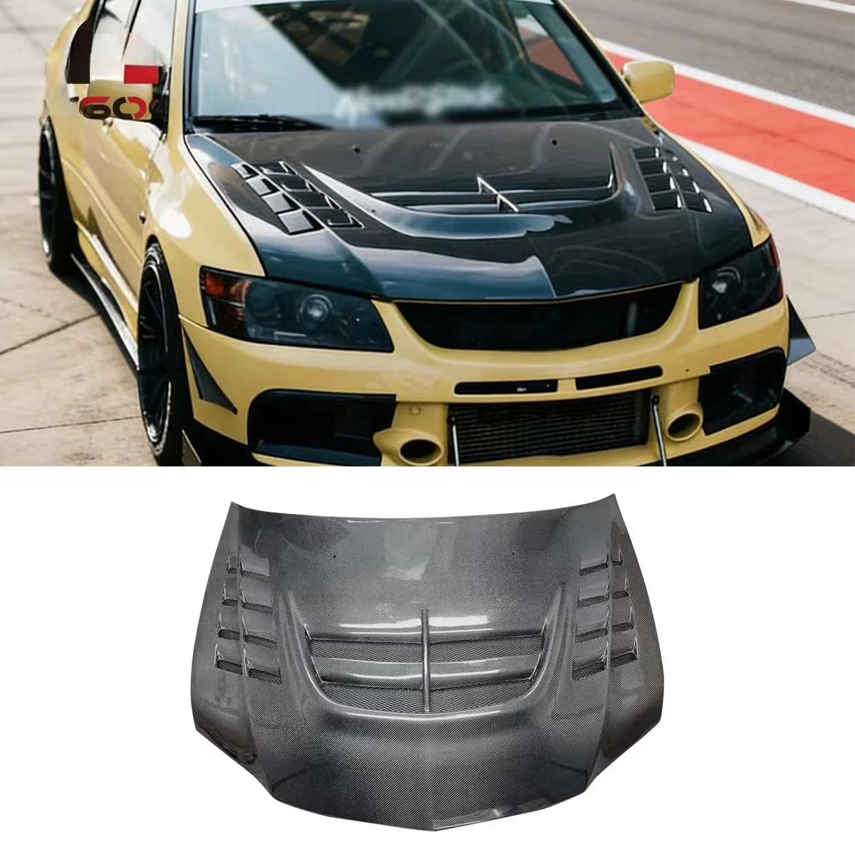 

High Quality Carbon Fiber Hood for EVO 7 8 9 Engine Cover Bonnet Car Body Kit Accessories
