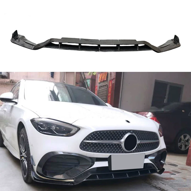 Premium Bespoke Facelift Body KitW206 B Style Carbon Fiber Front Lip Front Bumper Lip For W206 C Class C200 C260
