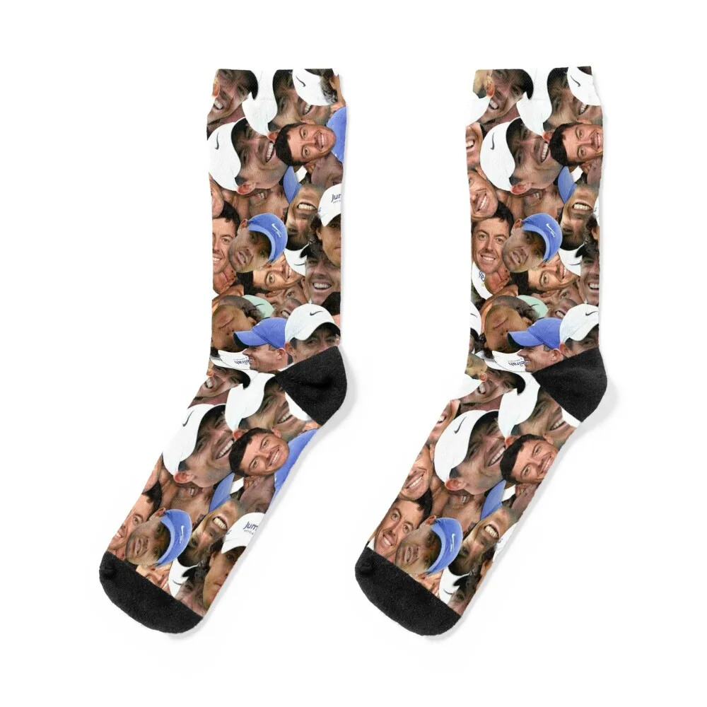 Rory McIlroy - Golf face pattern Socks anime Running new in's with print Ladies Socks Men's