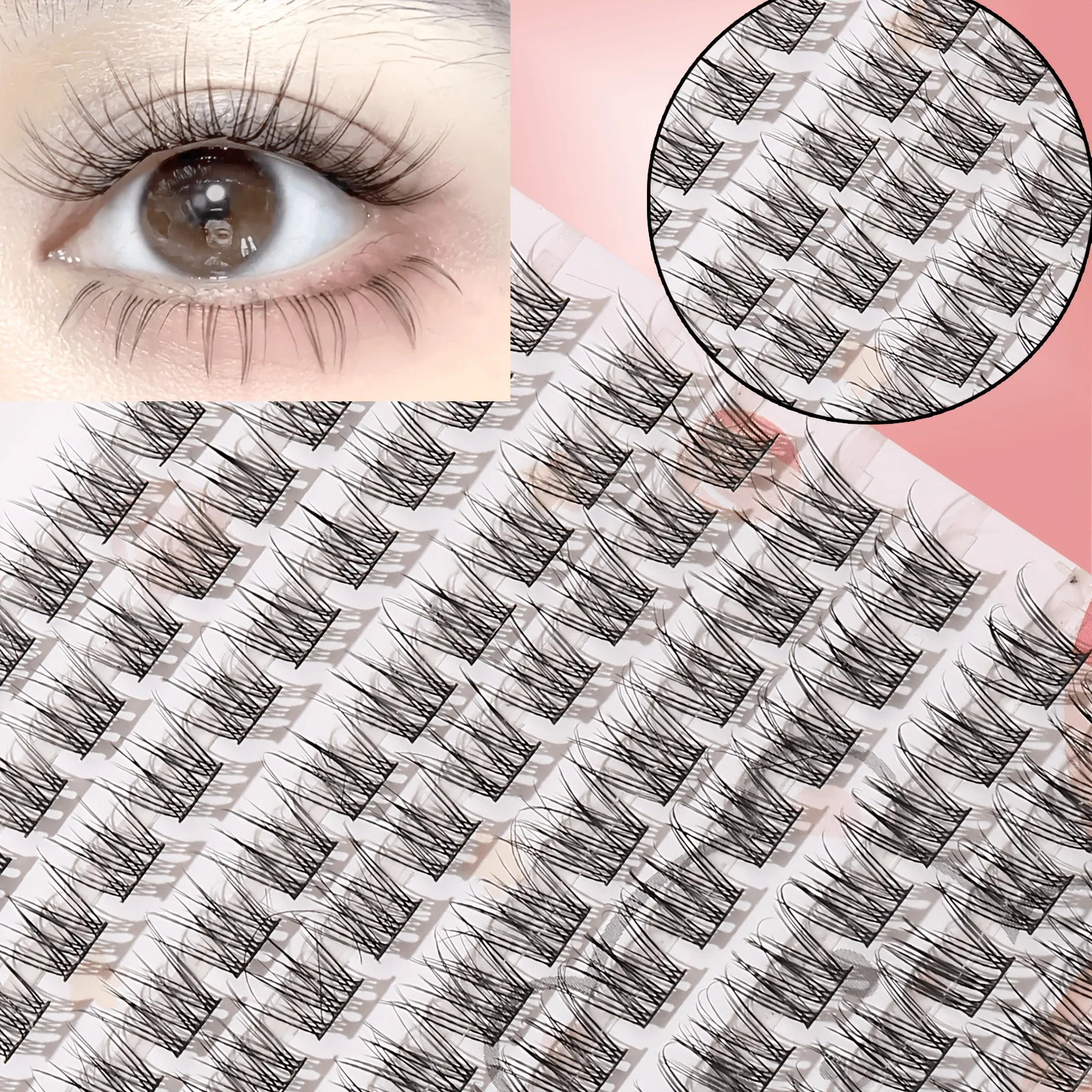 ขนตาปลอม 120 ชิ้น ลุคธรรมชาติสไตล์การ์ตูน หนาและฟู ดีไซน์ไขว้เพื่อช่อที่ดูเป็นธรรมชาติ เหมาะสำหรับมือใหม่