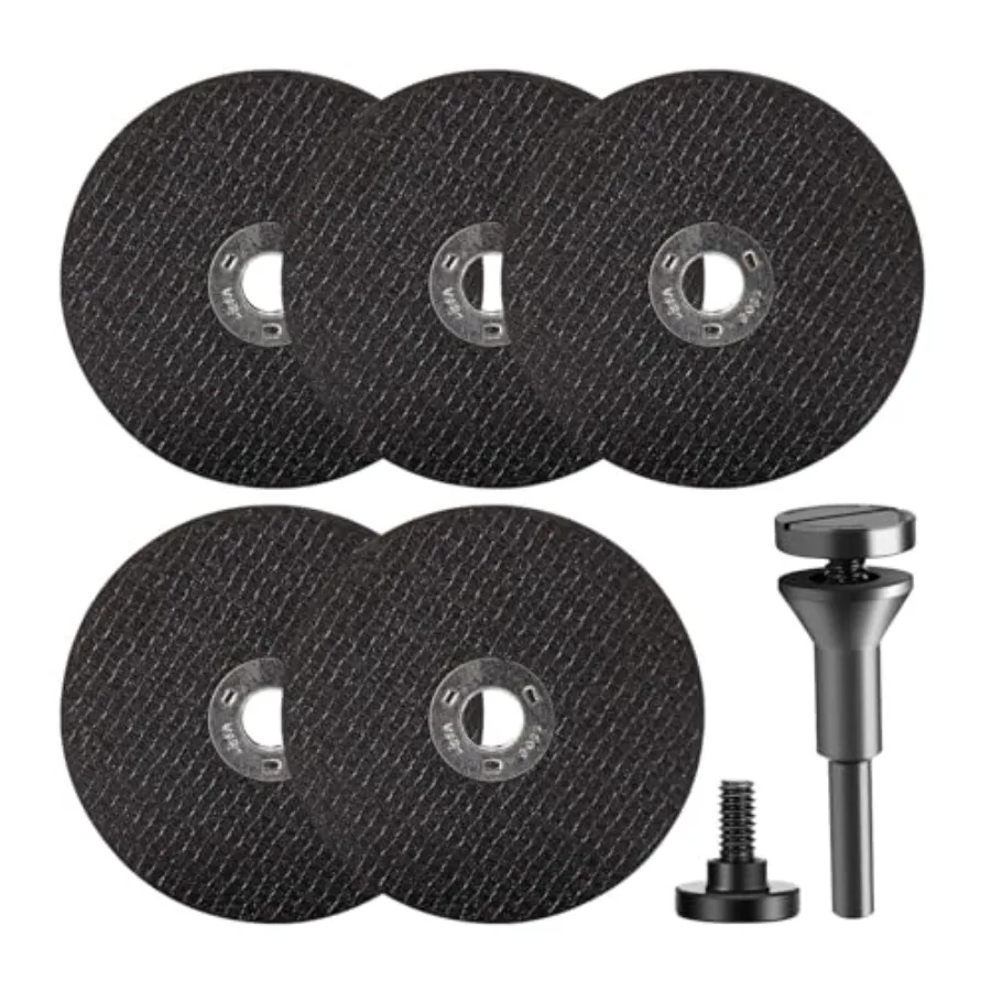 

6pcs/Set Cut Off Wheel with 1/4 Stem Mounting Mandrel for Die Grinder Metal Cutting Wheels Cutter Discs for Metal and Steel Rot