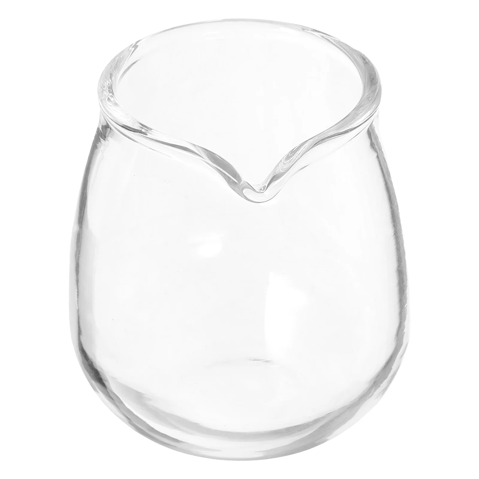 

Small Glass Heat Resistant Creamer Pitcher Clear Milk Jug Coffee Latte Art Syrup Dispenser Coffee Bar Holder Milk Jug