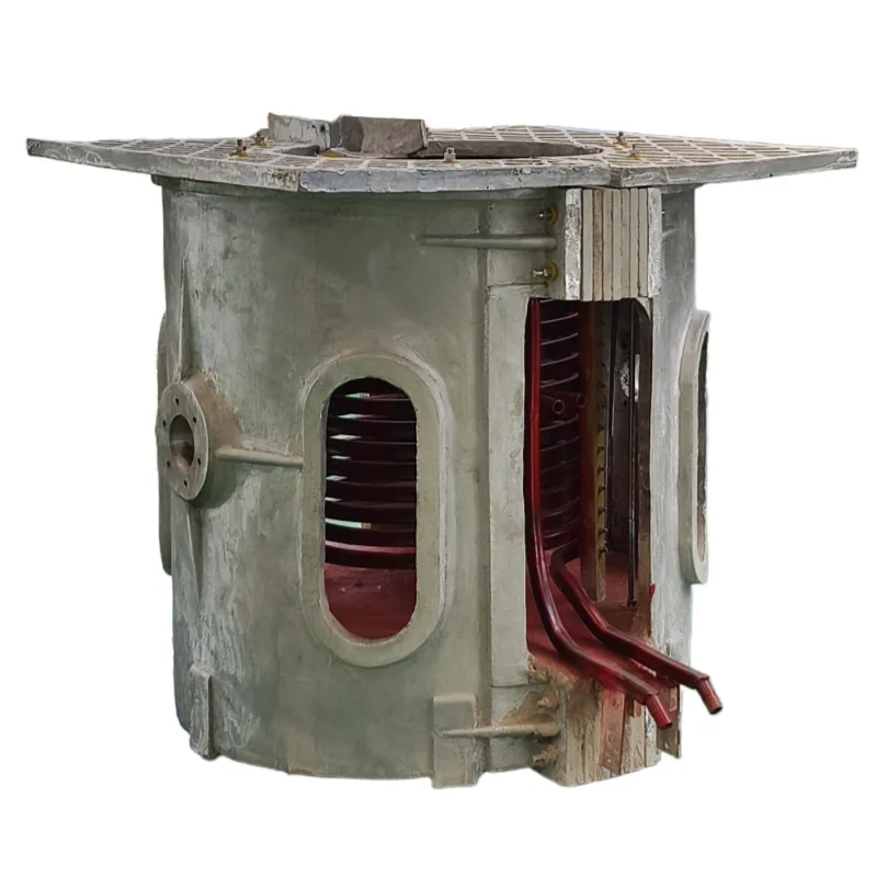 주조 스틸 다리미 알루미늄용 산업용 주조 용해로, 인덕션 히터, 500Kg, 1000Kg, 15 톤