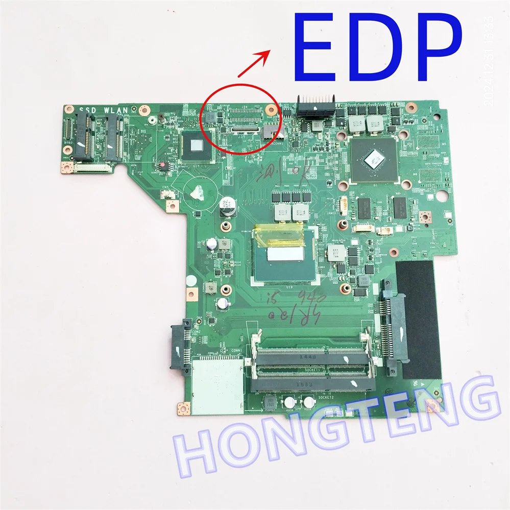 

Original MS-175A1 FOR MSI GP70 LAPTOP MOTHERBARD WITH I5-4200H I5-4210H AND 940M 100% Works Perfectly