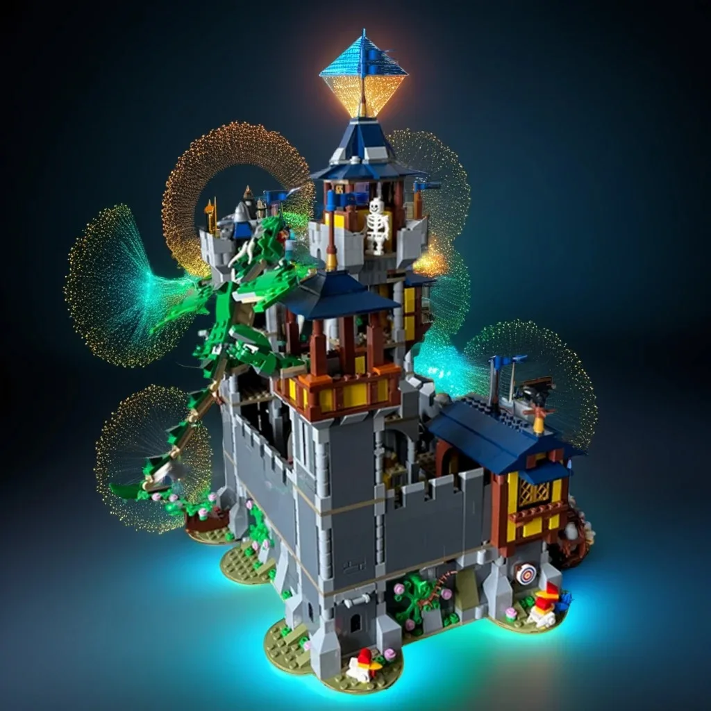

2406pcs MOC Double Medieval Castle Alternate Build 2x31120 Creator 3 1 Model Building Blocks Architecture Toy Christmas Gifts
