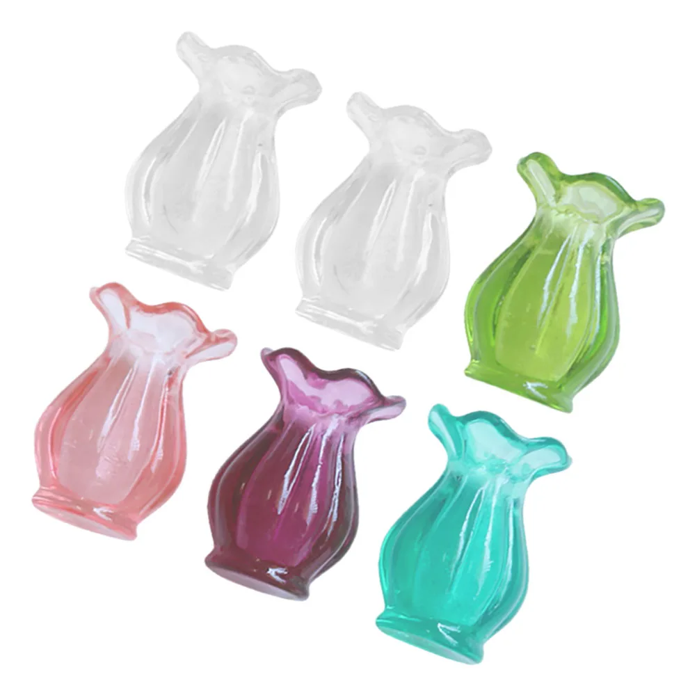 

6 Pcs Mini Vase Set Dollhouse Flowers and Plants Bulk Accessories Decorations for Home