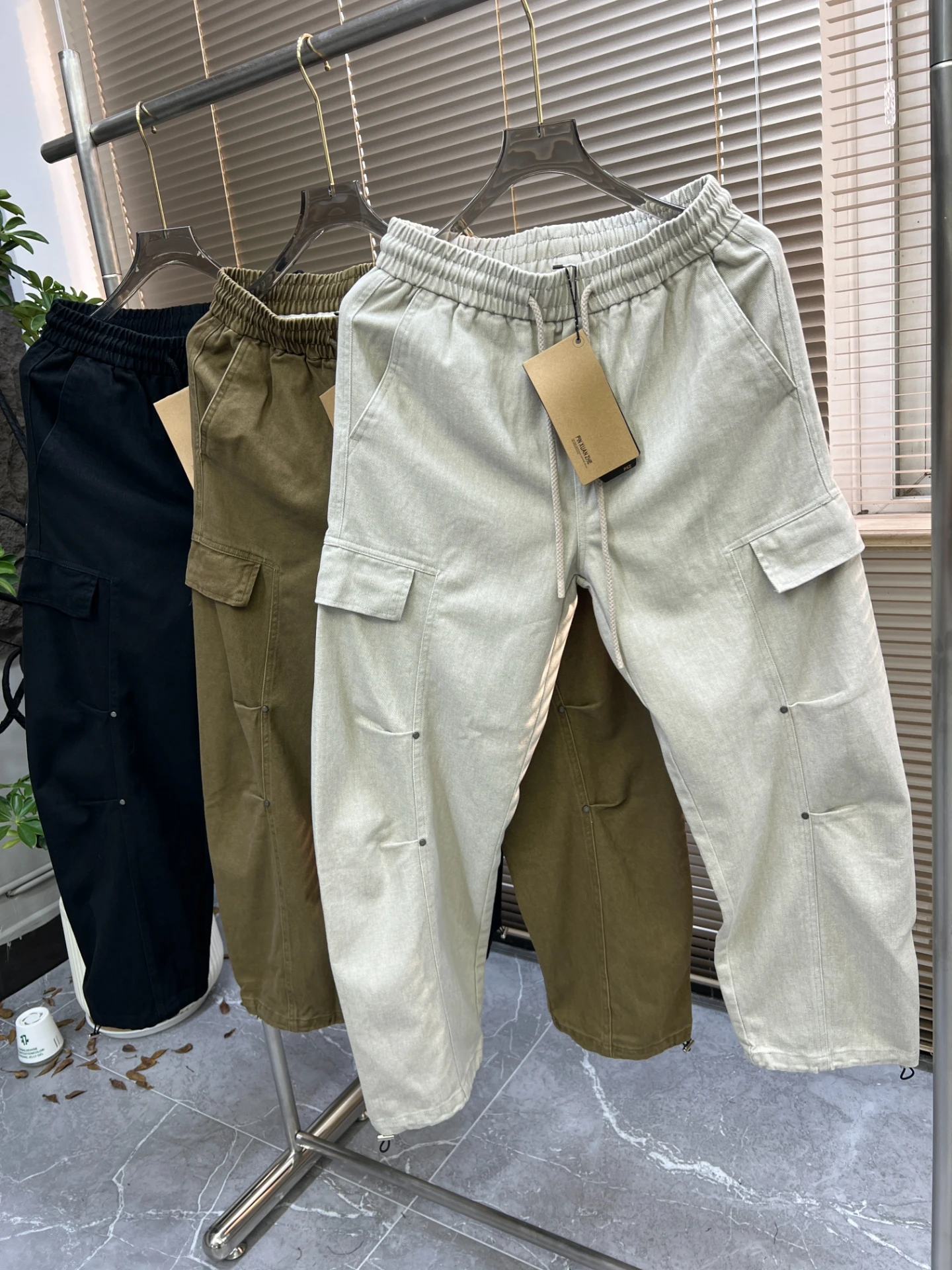 

Ретро-американские рабочие брюки прямого кроя из чистого хлопка, свободные широкие брюки со складками и множеством карманов для мужчин, весна-осень-зима