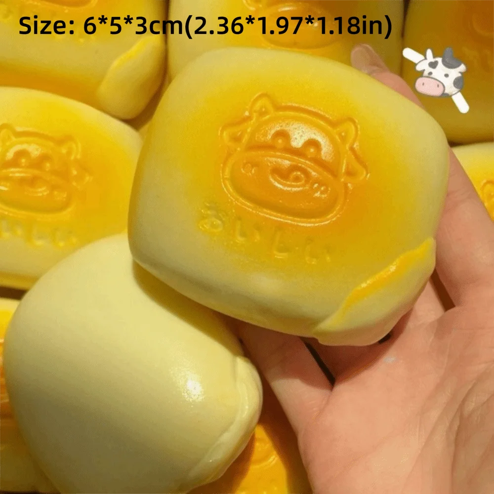 핀치 스퀴즈 스퀴시 시뮬레이션 밀크 브레드 ​ ​ 무독성 스트레스 해소 슬로우 라이징 장난감 선물 슈퍼 소프트 감각 완구