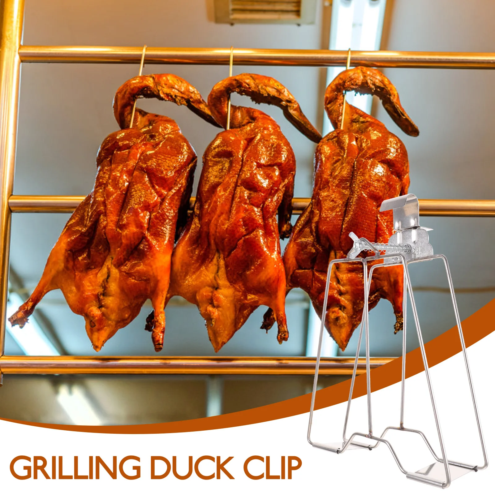 

2Pcs Convenient Grill Clamp Nonstick Scratch Resistant Perfect for Kitchen and Outdoor Use Multifunctional Grill Clamp
