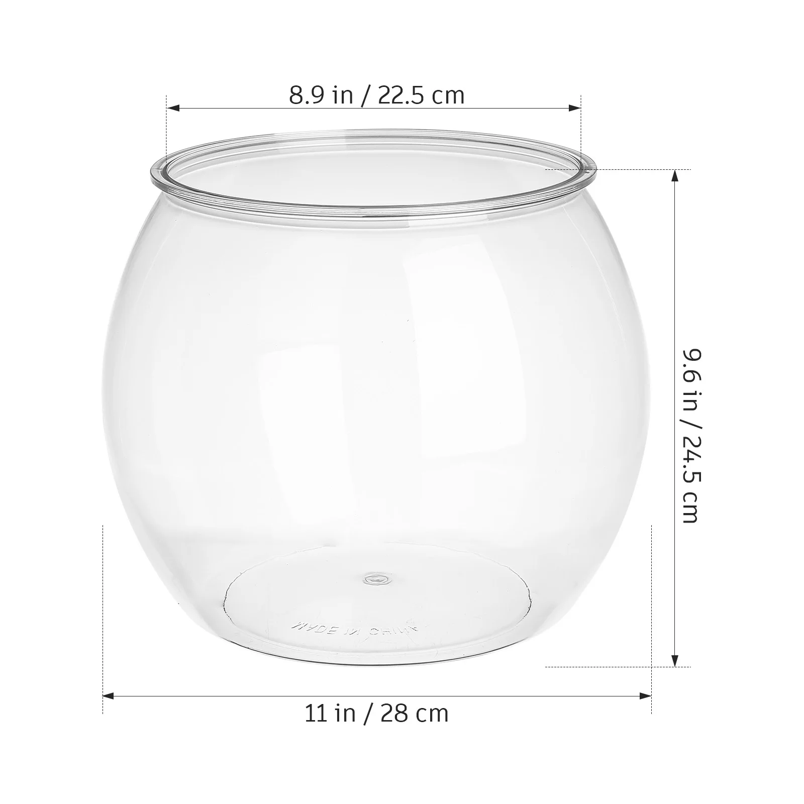 

Desktop Plastic Transparent Fish Bowl Small Round Aquarium Fish Tank Portable Breeding Box for Goldfish Turtles