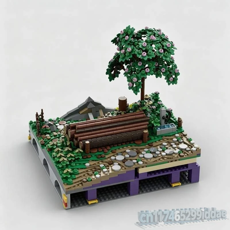 1676PCS Hohengeroldseck Castle Landscape Module B7 MOC Model Custom Medieval Architecture DIY Creative Assembly Building Blocks