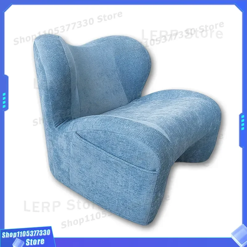 Nordic Small Sofa for Living Room Ergonomic Waist Support Reading Chair Simple Skeleton Free Design Compact Furniture Piece