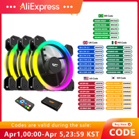 Darkflash DR11 Rgb Fan Ventoinha PC Controladora 120mm Computer Case Fan Kit 6pin Water Cooler CPU Cooling Fans Argb Ventilador